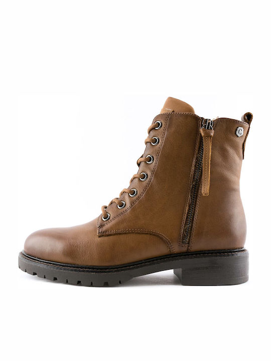 Braune Damen-Lederstiefeletten