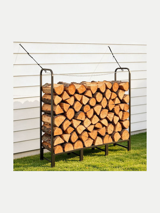 Vevor Kaminholzregal aus Holz Schwarz Vevor Kaminholzregal aus Holz Schwarz