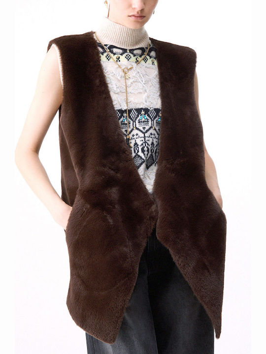Damen-Parka für den Winter in Olivbraun