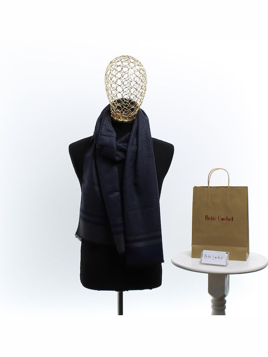 Men’s Cashmere Scarf Navy Blue