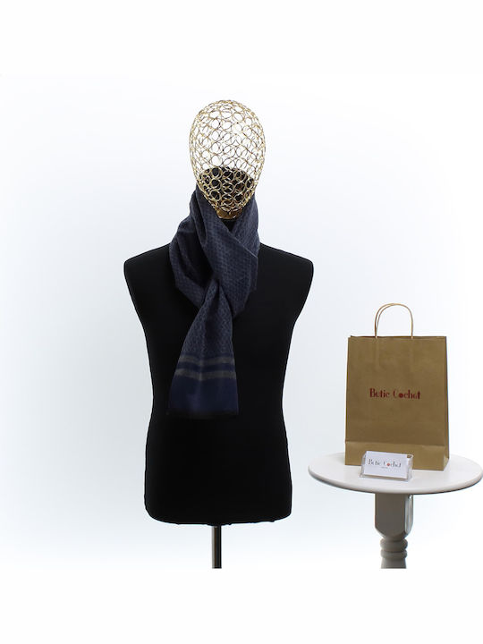 Men’s Cashmere Scarf Navy Blue