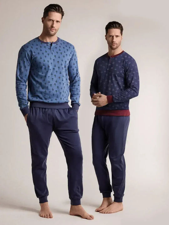 Infioreuomo Зимна Мъжка Пижама Тъмносиня