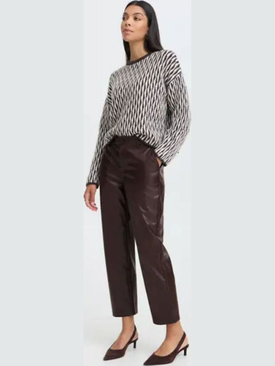 Women's Fabric Trousers Brown