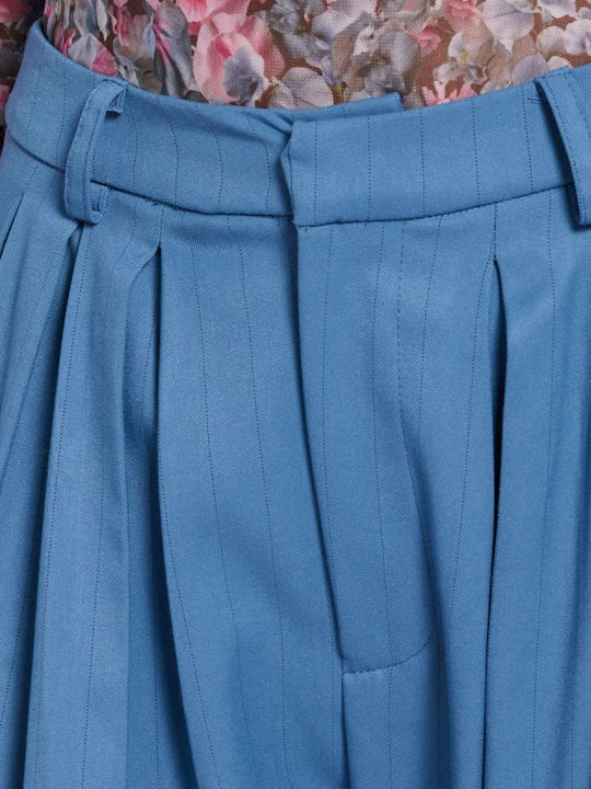 Damenhose mit Hohem Bund Blau