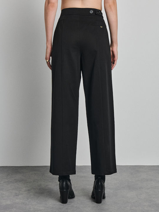 Sarah Damen Stoffhose Schwarz