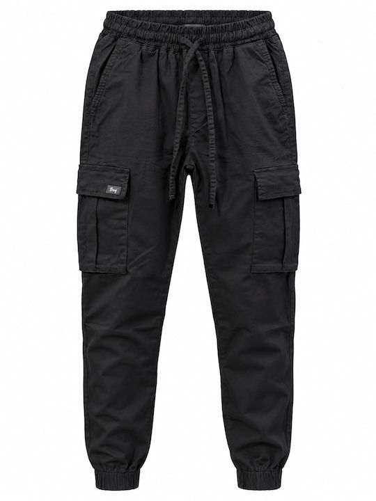 Men's Cargo Trousers Regular Fit Black