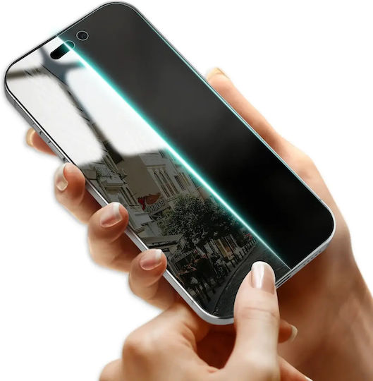 Set 2 Grizzglass Secretglass Easy Privacy Folii Protectie Telefoane Tempered Glass Kit Instalare Inclus Compatibil Samsung Galaxy M35 Negru