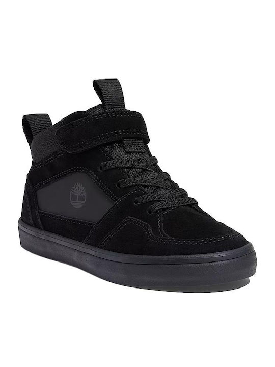 Mid Suede Детски Боти С Велкро Черни