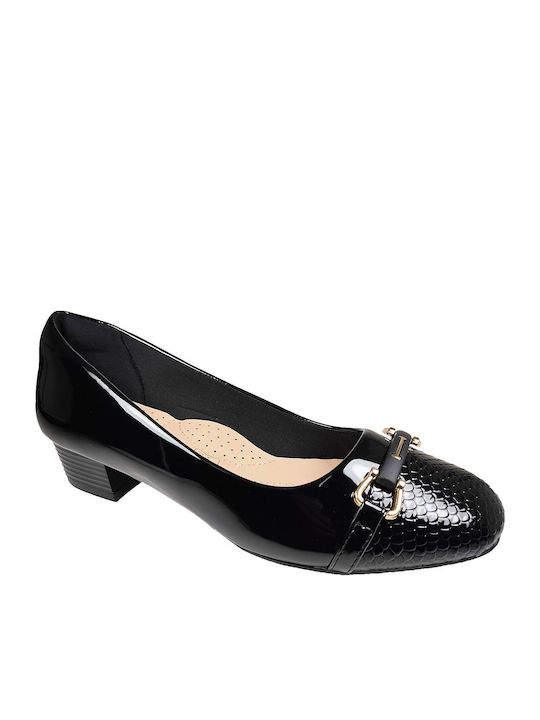 Schwarze Lackleder-Pumps