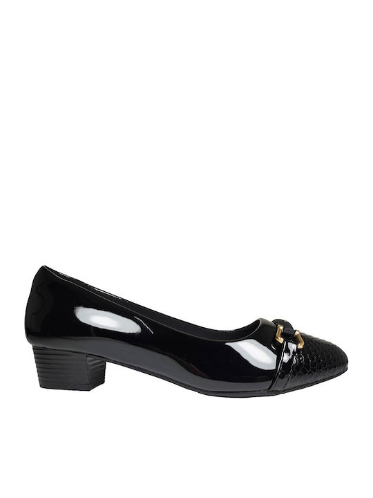 Schwarze Lackleder-Pumps