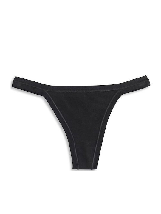 Damen-Strings 3er-Pack Schwarz