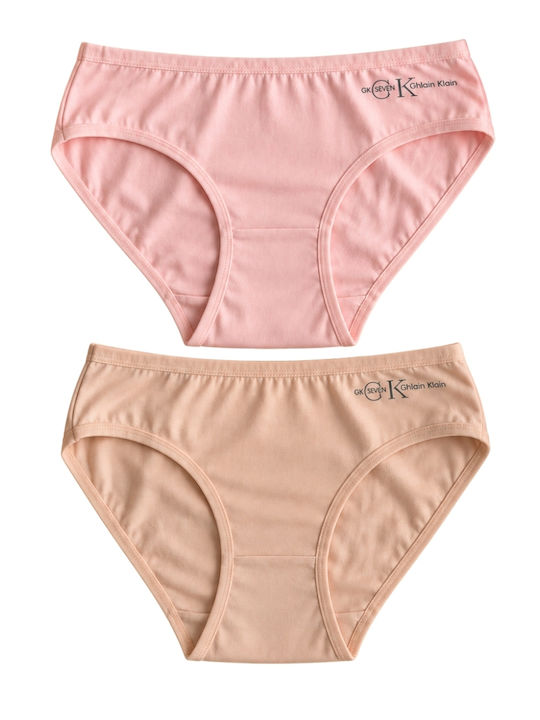 Chiloți Clasici de Damă din Bumbac, Set de 2, Multicolori