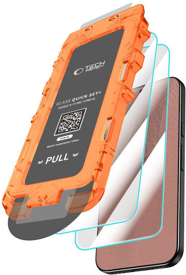 Закалено стъкло Tech-Protect Quick Set+ 2 броя Google Pixel 9 Pro XL 10 Pro XL 11 Pro XL Прозрачно 5906302343416