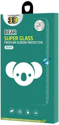 Bear Super Hard Защитно Фолио за Apple iPhone 17e 16e 14 13 Pro 13, Закалено Стъкло, Full Glue, 3D, Черно