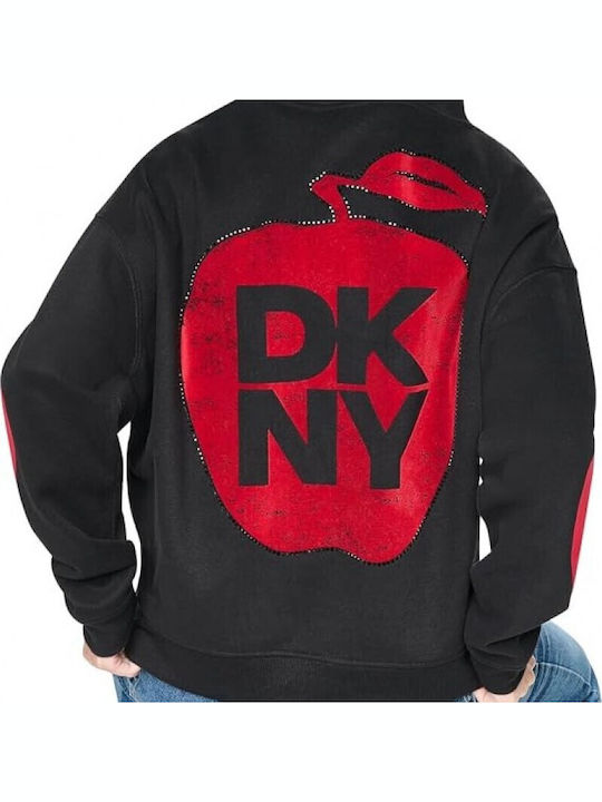 DKNY Дамски Суитшърт с Качулка Черен