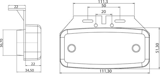 Висяща габаритна светлина LED 24v Prostar Pss2 720304