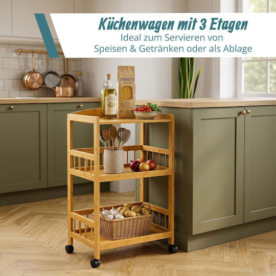 Relaxdays Küchenwagen Braun