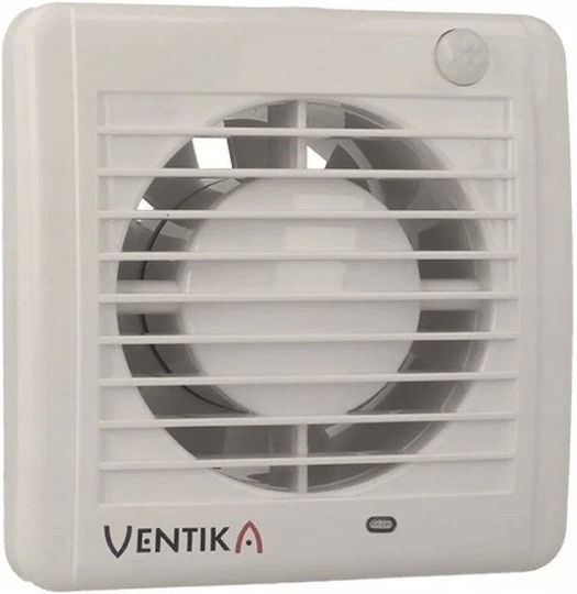Ventika Ventilator de Perete pentru Baie 100mm Alb