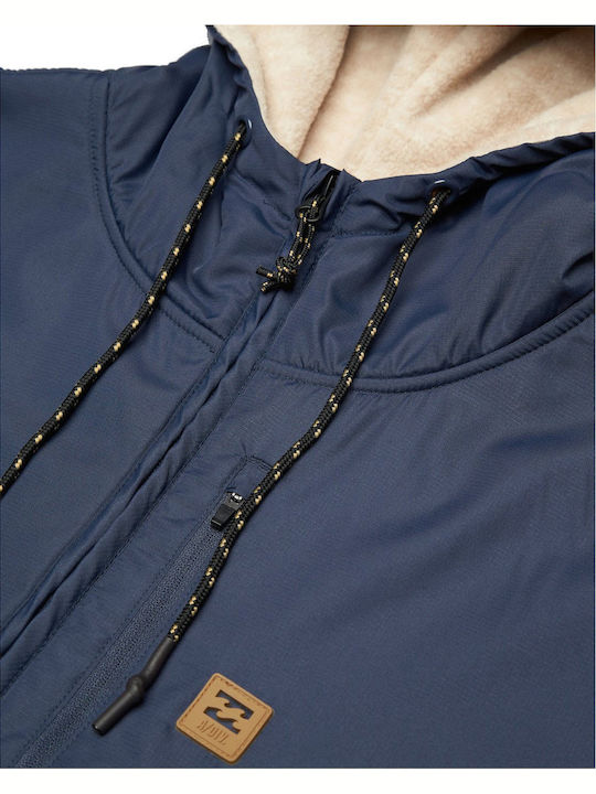 Boundary Ανδρική Ζακέτα Fleece με Κουκούλα Blue Graphite