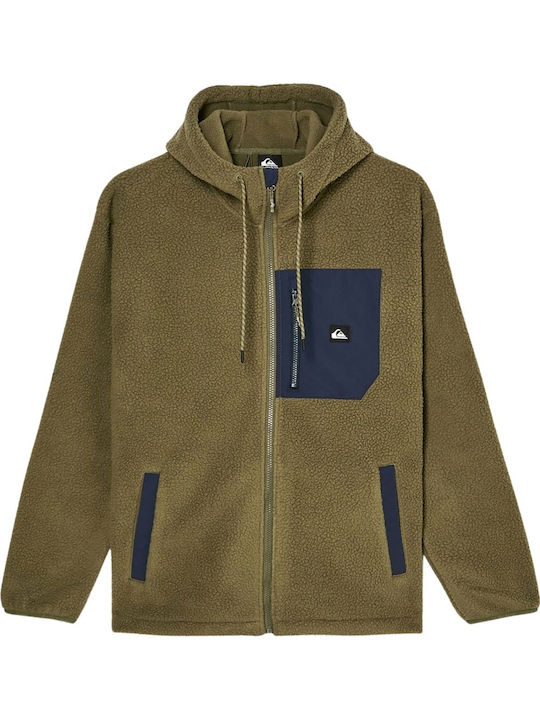 Clean Coast Men's Fleece Hooded Jacket Grape Leaf