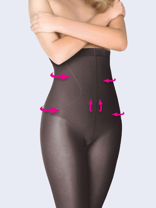 Damenstrumpfhose 20 Den mit Straffung Schwarz
