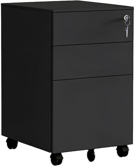 Metall-Büroschrank mit Rollen 40x50x60 cm