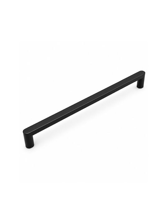 Finetto Matte Black Metal Furniture Handle with 128mm Hole Centers 256-LKBE7128BL