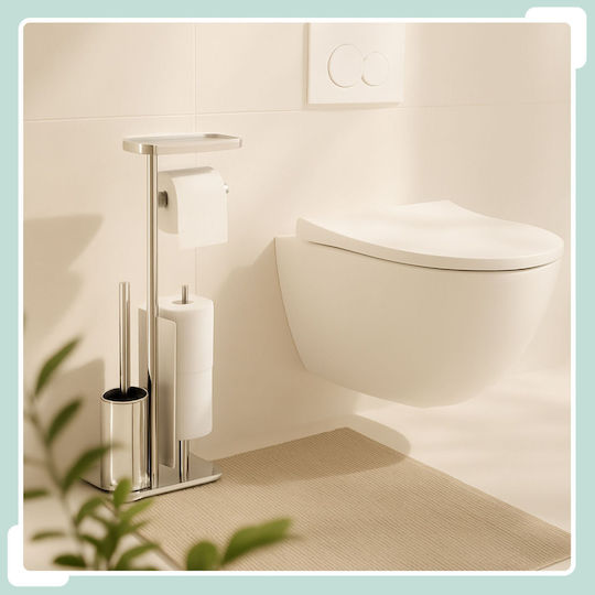Relaxdays Badezimmerzubehör-Set aus Inox in Grau