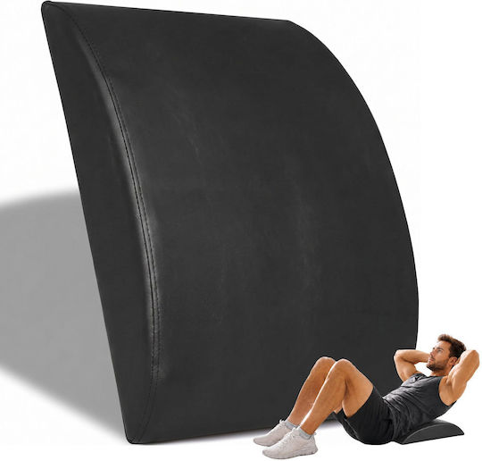 Relaxdays Sit-up Mat 10054360 Ergonomic Sit-up Cushion Epe Foam Filling Pvc Cover Black 7 X 30.5 X 37 Cm