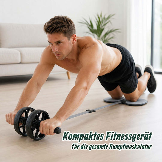 Relaxdays Bauchmuskeltrainer mit Unterstützungband und Knieunterlage