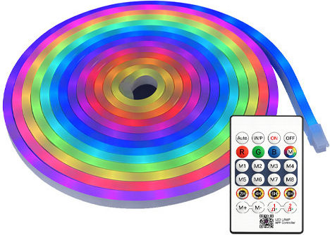 Smart TV LED Strip USB 5V RGB Light 10m Neon Flex with Power Supply & Remote Control
