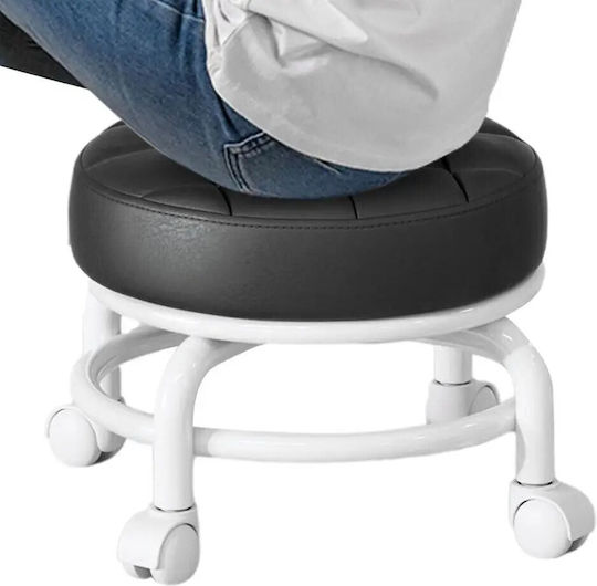 Taburet cu Roți pentru Pedichiură, Negru