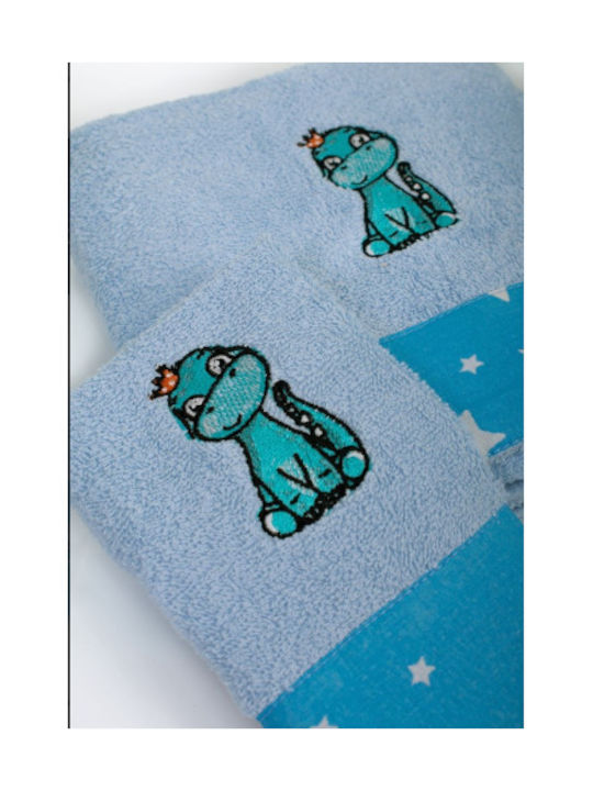 Dimcol Set de prosoape pentru bebeluși, 2 bucăți Dinosaur 179 Bleu