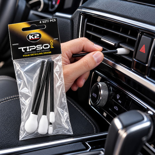 Βουρτσάκια Καθαρισμού Λεπτομερειών K2 Tipso Pro 4 Τεμ
