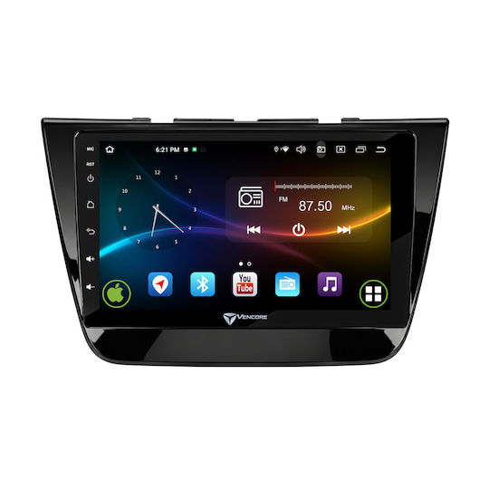 Vencore 3236-10008-0189b Multimedia-Bildschirm Android 15 10,1" 9109a Mtk6762 Octa-Core 2 GB/32 GB IPS-Frontblende CarPlay Android Auto Rückfahrkamera-Unterstützung AHD MG ZS 2017–2026 – Schwarz 3236-10008-0189b