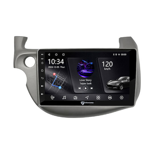 Vencore 3236-10006-0197s Android-15-Multimedia-Display 10,1" Px5s Octa-Core 2 GB/32 GB IPS-Frontblende CarPlay Android Auto Unterstützung Für 360°-Kamera Honda Jazz 2009–2013 – Silber 3236-10006-0197s