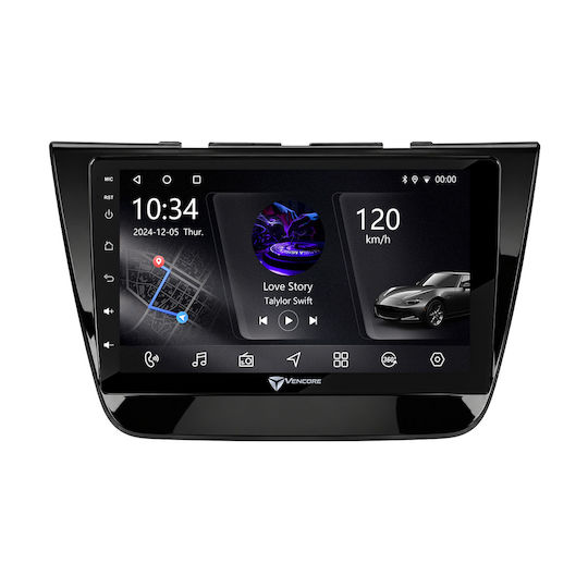 Vencore 3236-10006-0189b Android-15-Multimedia-Display 10,1" Px5s Octa-Core 2 GB/32 GB IPS-Frontblende CarPlay Android Auto Unterstützung für 360°-Kamera MG ZS 2017–2026 – Schwarz 3236-10006-0189b