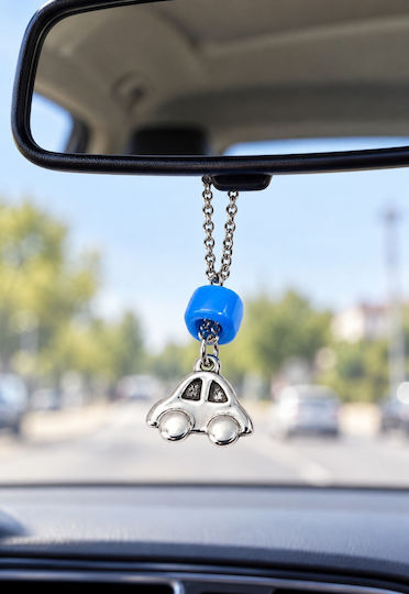 Talisman Norocos pentru Mașină Athinodorou Handmade Mașină din Oțel cu Piatră Albastră 09ya00001
