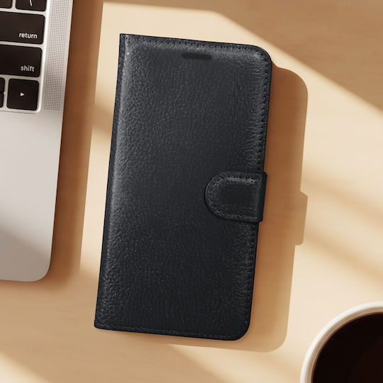Zanaé Wallet Case Redmi Note 17 Textured Effect Stand Black