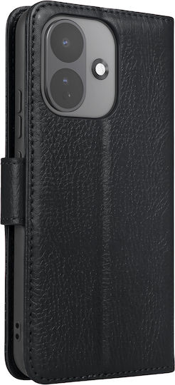 Zanaé Husă Tip Wallet pentru Redmi Note 17 Pro, cu Efect Texturat, cu Suport, Neagră