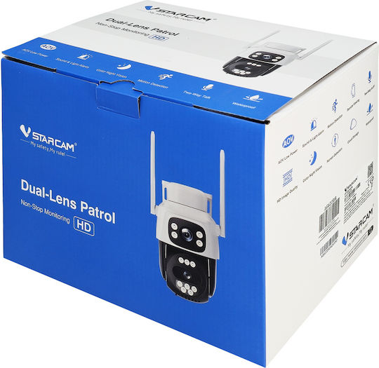 Vstarcam AG622DR IP Двойна Камера за Видеонаблюдение 4G Full HD 1080p Водоустойчива на Батерии с Двупосочна Комуникация и Обектив 4mm