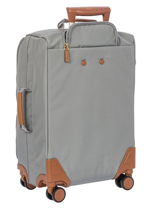 Bric's Milano X-travel Твърд Сив Куфар за Ръчен Багаж с 4 Колелца, Височина 55 см