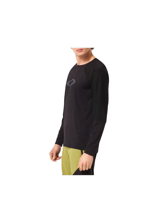Oakley Ανδρική Μακρυμάνικη Μπλούζα Ποδηλασίας Μαύρη