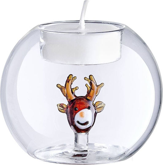 Butlers Weihnachtlicher Glas-Kerzenhalter 8 cm (Verschiedene Designs)