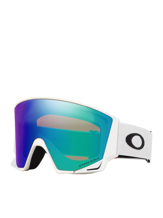 Oakley Mască de Schi și Snowboard pentru Adulți Albă cu Lentilă Roz