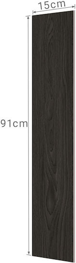 Pardoseală din PVC Autoadezivă Relaxdays 10052117_8223, Efect de Lemn, Pulbere de Piatră, 1,8 mm, 91 x 15 cm, Antracit