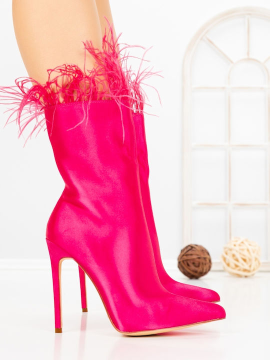 Damen-Stiefeletten Fuchsia