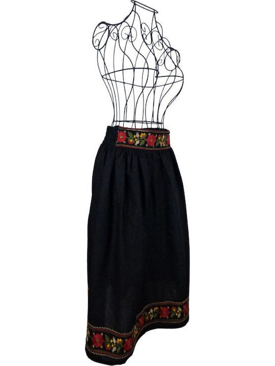 Φούστα Floral Black/green