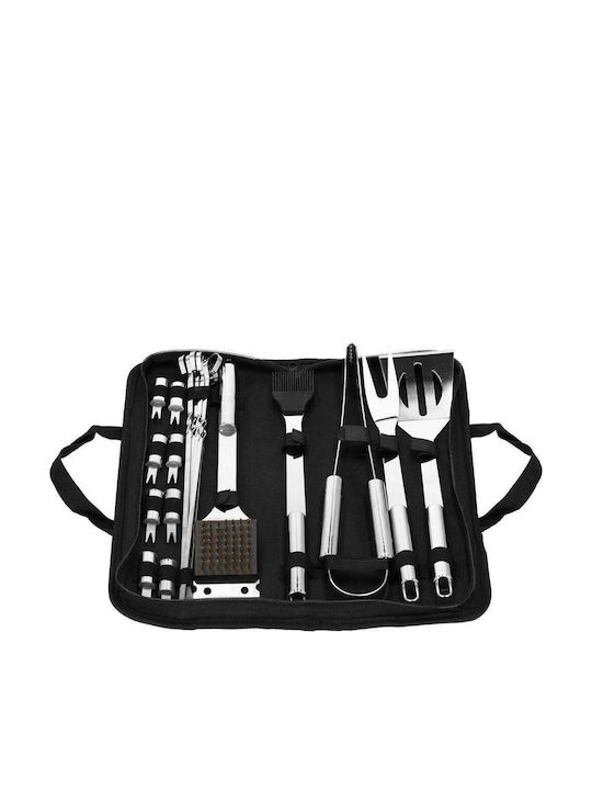 Set de Accesorii pentru Grătar din Oțel Inoxidabil, 20 de Piese, Furculiță, Spatulă, Clește, Perie, Husă de Transport Rezistentă la Căldură Inclusă Set de Accesorii pentru Grătar din Oțel Inoxidabil, 20 de Piese, Furculiță, Spatulă, Clește, Perie, Husă de Transport Rezistentă la Căldură Inclusă