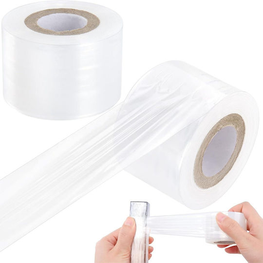 Set de 6 Role Mini de Folie Stretch Manuală pentru Ambalarea Înfășurarea și Fixarea Produselor, Utilizare în Depozit și Transport, 12,5 Cm, 0,38 Kg per Rolă, Transparentă